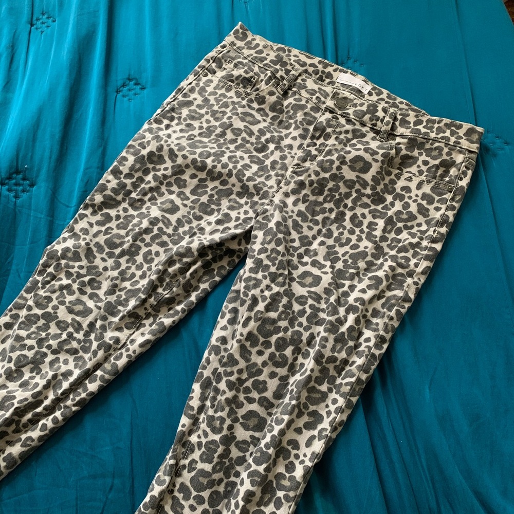 Loft leopard print jeans
